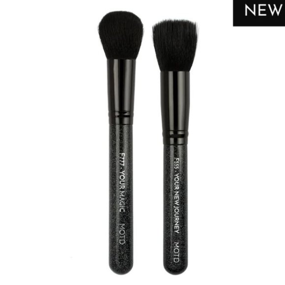 MOTD Cosmetics Manifest Face Brush Set Black Glitter - Picture 1 of 2